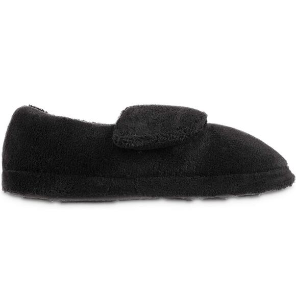 Acorn Men’s Adjustable Wrap Slippers | Black Faux Fur Lined | Size 9/10 - Picture 3 of 9